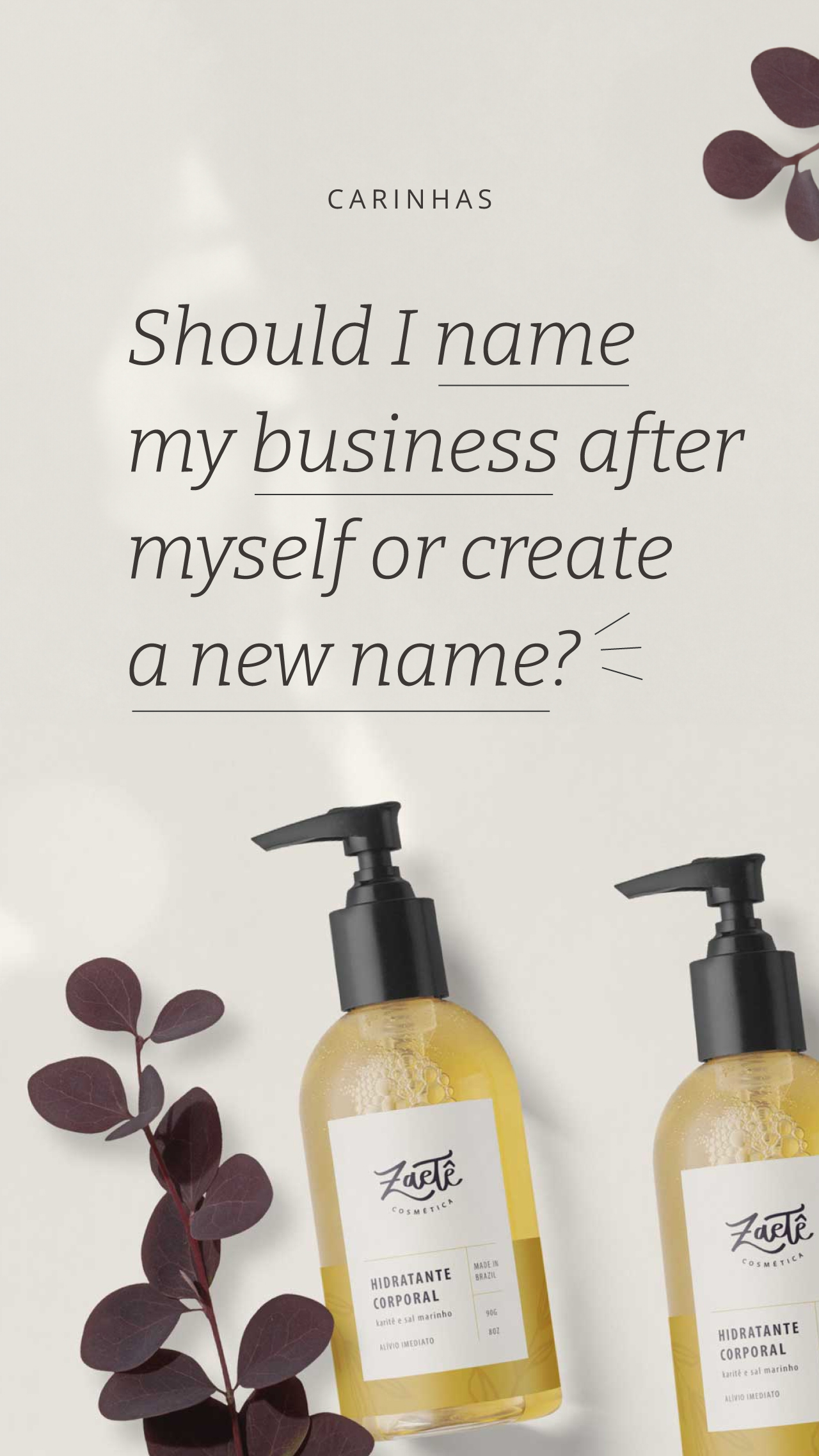 Use Your Own Name for Your Business or Create a New One? Use Your Own Name for Your Business or Create a New One?
